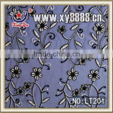 Polyamide Mesh Embroidery Guipure Lace in Organza