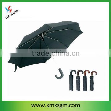 22"x8K 3 Fold Auto Open and Close Umbrella With Rubber Handle
