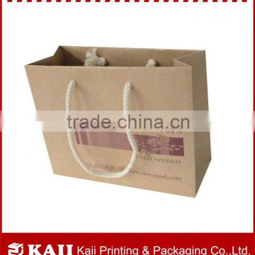 printed kraft paper bags with string handle wholesale
