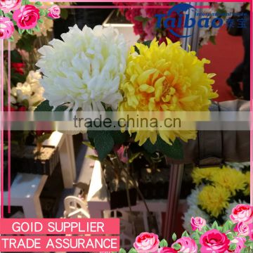 Tianjin factory wholesale headmade silk artificial chrysanthemum plants