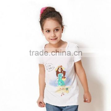 Pretty Girls Printed T Shirts Custom Design Own Kids T Shirt Top Fashion Girl T Shirt