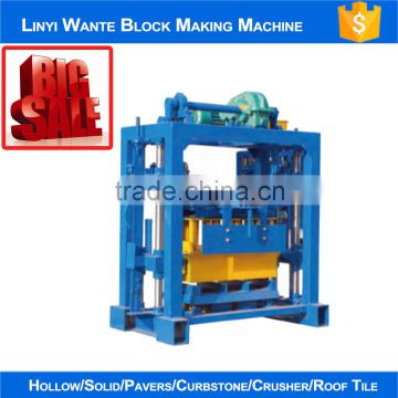 2016 China factory price QT40-2 semi automatic concrete hollow block making machine