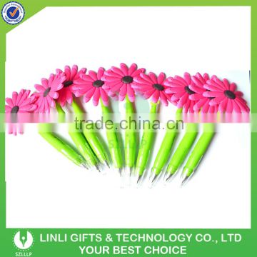 Custom Design Silicone Promotional Pen With Flower