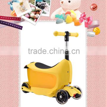 EN71 certificate new patent kids foldable kick scooter with stable seat