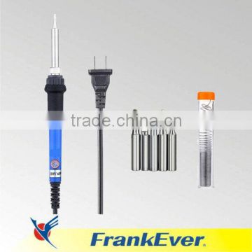 FRANKEVER 60W 110V Adjustable Temperature Welding Soldering Iron with 5pcs Different Tips and additional Solder Tube