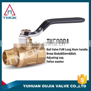 TMOK Brass ball valve PN25 DN50 Female and male thread Full port BSPP 1000psi water ball valve Made in Italy