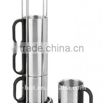 220ml stainless steel stacking coffee mug YH-130