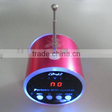Portable Mini Speaker with LED flash Loudspeaker
