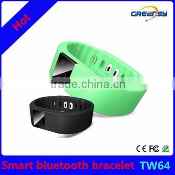 GR-TW64 Colorful smart bluetooth watch bracelet wristband pedometer for Iphone 6/Android