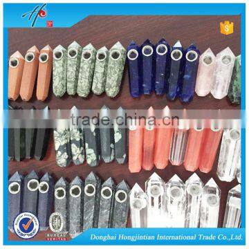 HJT quartz crystal led smoking pipe parts