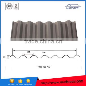 High-quality low-cost model YX35-125-750 colorful corrugated steel