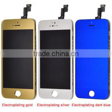Electroplating Front LCD Touch Screen Digitizer Assembly with Frame for iPhone5S