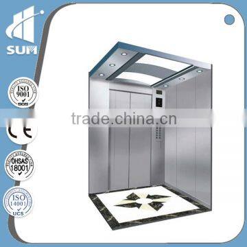 machine room passenger lift with hairline stainless steel 1000kg