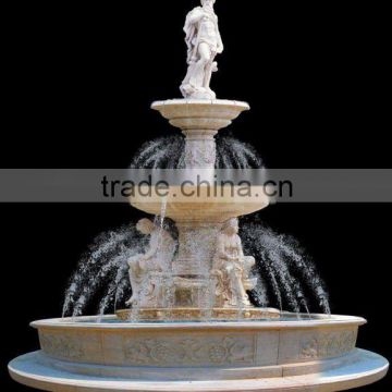 natural marble fountain with sculputre