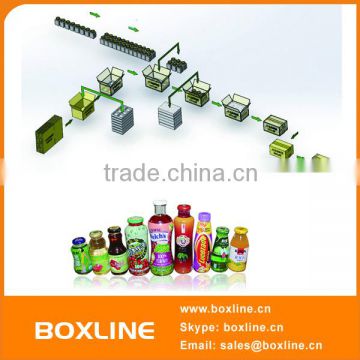 Industrial Automatic Parallel Robot Bottles Packing Production Line
