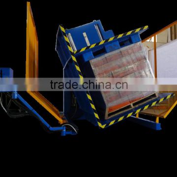 Triple L pallet inverter with powered roller for packaging company