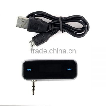 New Wireless 3.5mm In Car Display FM Transmitter For Iphone 4S/5S/6 Ipad Smart phone