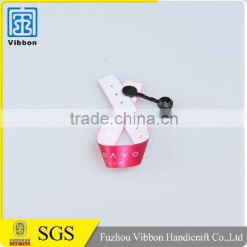 Top quality new design satin hot sale pink wristbands