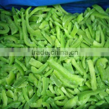 New crop frozen green chili pepper slices
