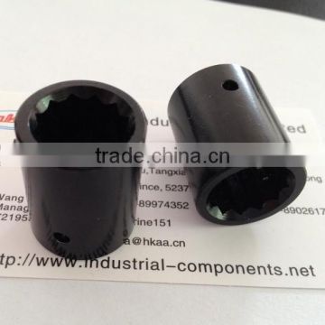 black oxide steel quick coupler, cnc precision turning parts, steel part