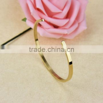 Hot selling sex rose gold engrave stainless steel bangle