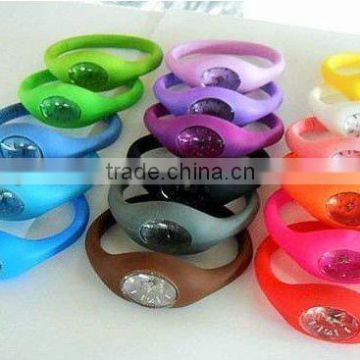 3ATM ion silicone wristband watch