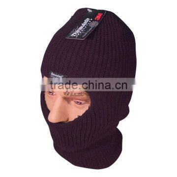 Acrylic knit Balaclava with Thinsulate lined thermal hat for cold store or winter work