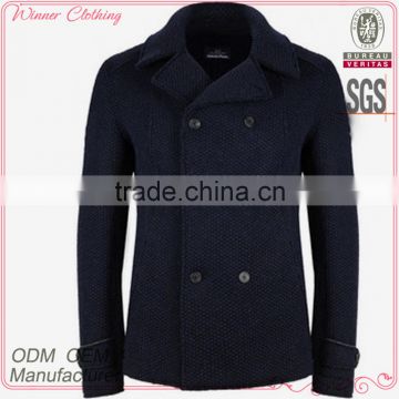 China manufacturer men' clothing apparel winter wool mens pea coat