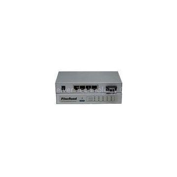 RJ45 Managed Fiber Optic Switches Support Port Security , Broadcast Storm control