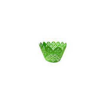 Green Personalized Laser Cut Decorative Cupcake Wrappers holders for decorating