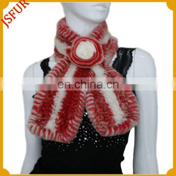 Women's 2014 fashion knitted rabbit fur scarves