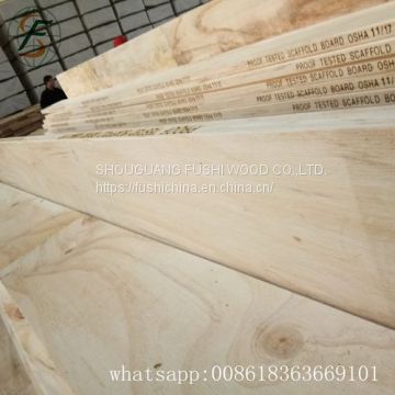 Building material OSHA Pine LVL scaffolding plank/board with steel cap