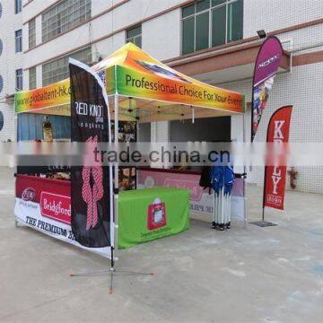 3x3m display tent with print roof and half walls