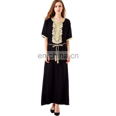 Dubai Plain Abaya Muslim Women Hight Neck Strech Long Sleeve Bodycon Slim Dress Islamic Kaftan Jilbab Gown Clothing Arabic Robe