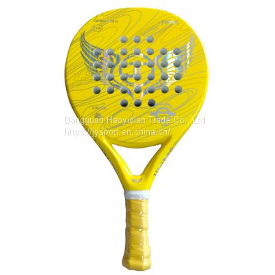 RTS junior padel racket carbon fiberglass yellow design HYP08jr or custom your logo