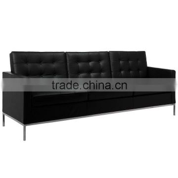 Replica High quality Comfortable Florence Knoll leather three seater sofa for living room by Florence Knoll
