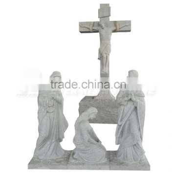 grey granite Jesus statue