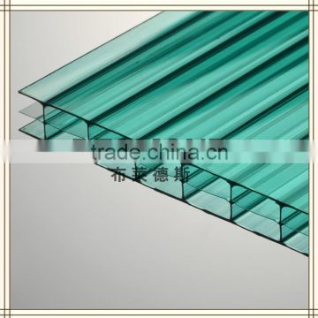 beautiful building green plastic cover sheets hollow tinted polycarbonate sheet