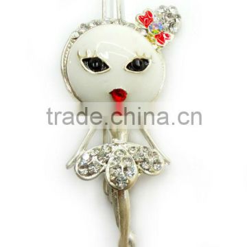 Beautiful Little Girl Style Epoxy Hair Pin With Clear Stones