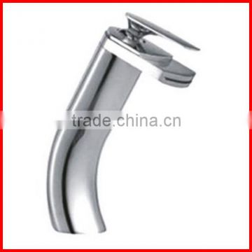 Sanitary ware taps unique bathroom accessories standing long neck waterfall basin faucets T8340A