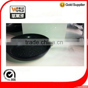stone deep frying pan with ss handle