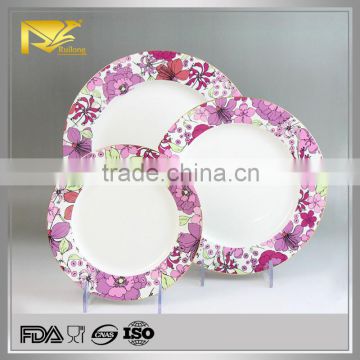 2015 new products custom printing plate, custom print melamine plates, photo printing ceramic plate