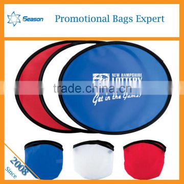 Wholesale foldable frisbee fan flying disc customised fabric frisbee Folding Pocket Frisbee