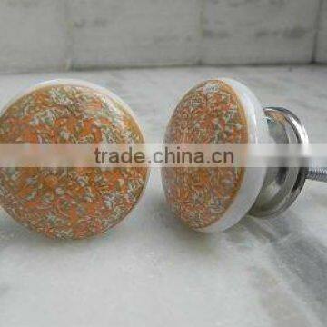 Flat Ceramic Knob At buy best prices on india Arts Palace