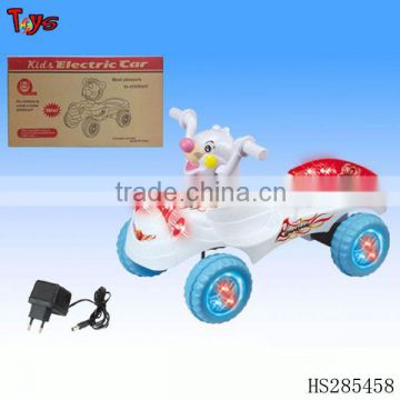 New design transparent wheels with light and music battery operated ride-on car