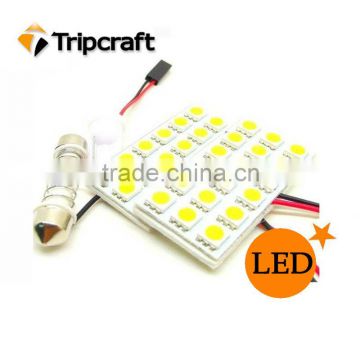 LED for Car DOME READING DOOR Light PCB 5050 18SMD With 3 Adaptors T10 BA9S Festoon