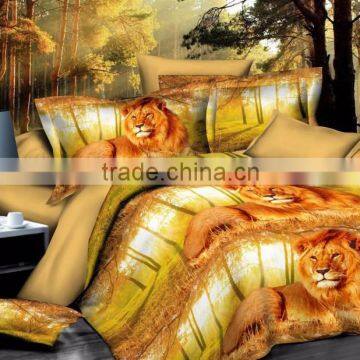 2015 high quality 3d polyester disperse animal printed bedding sets,home textile
