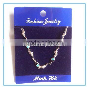 custom plastic jewelry card for earring necklace