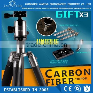 Factory supply HPUSN professional photography carbon fiber video tripod for 12kg camera