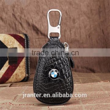 Fashionable custom car key case 100% crocodile leather car key case